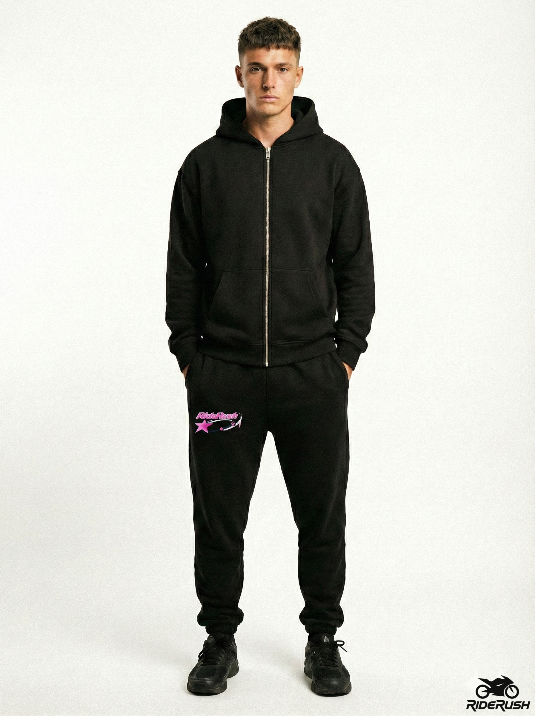 RideRush - Pink Stars - Zipper